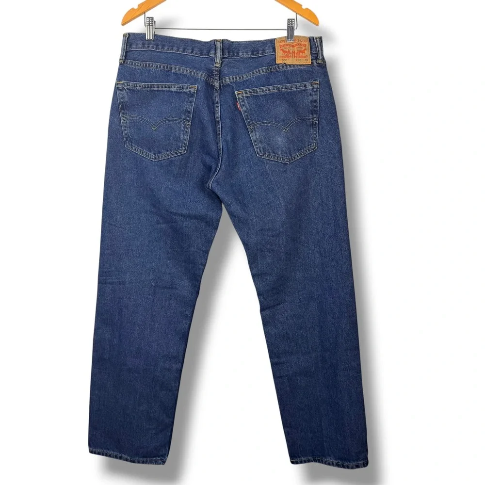Levis 505 Regular Fit Denim Jeans Mens 36x30 Blue‎ Straight Leg Cotton Denim Y2K